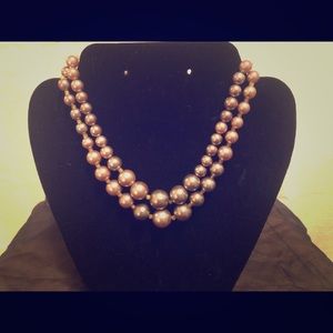 Vintage Faux Pearl Adjustable clasp Necklace